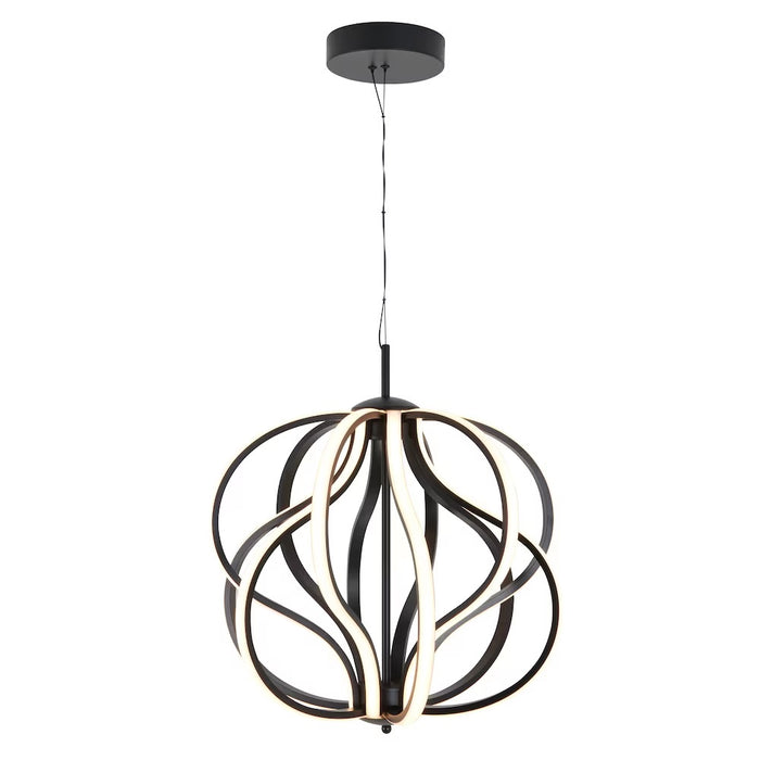 Meridian 1-light 30W Black Dimmable LED Pendant Light