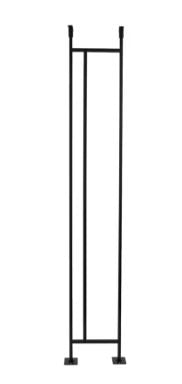 Satin Black Wrought Iron Hallway Panel Baluster