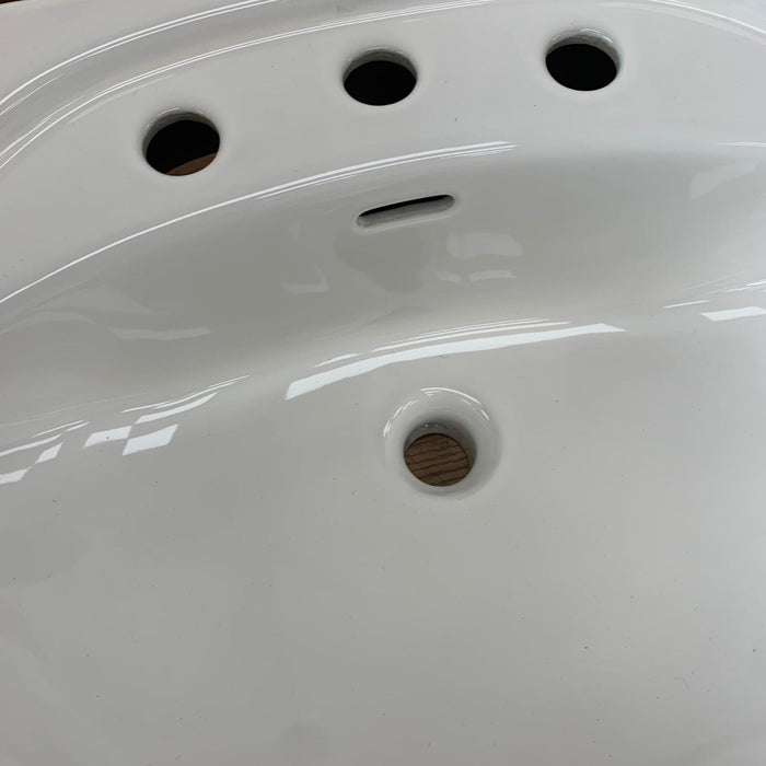 Carley 8-inch Center Pedestal Sink in White - 5383DMX