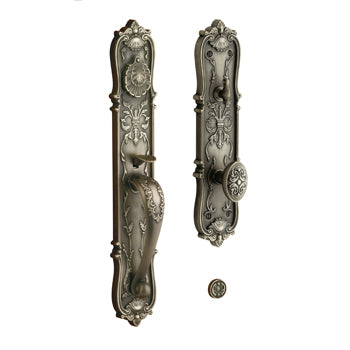 Baldwin Archetypes Chateu Entry Door Handle Set in Cast Bronze