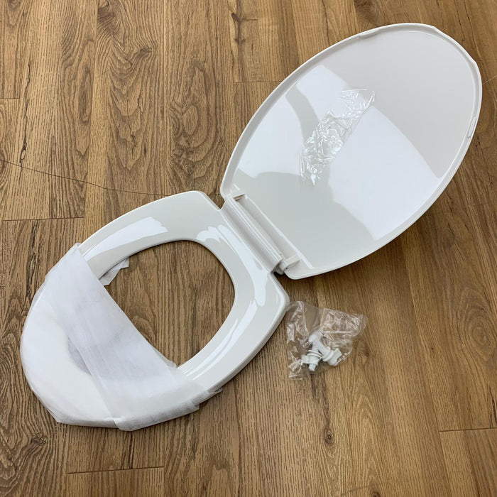 Soft Close Elongated Toilet Seat in White TS1209