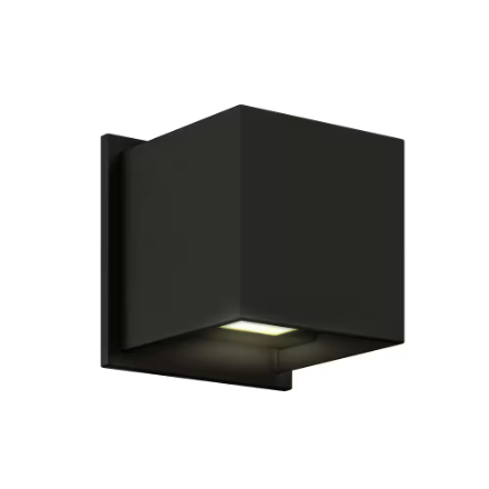 DALS Lighting Square LED Black Outdoor Sconce