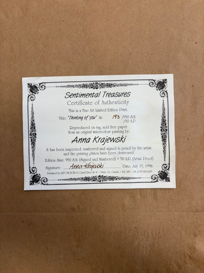 "Thinking of you" Anna Krajewski