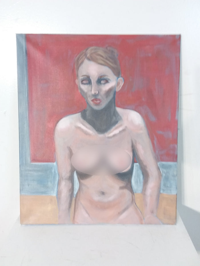 Nude Portrait Painting On Canvas