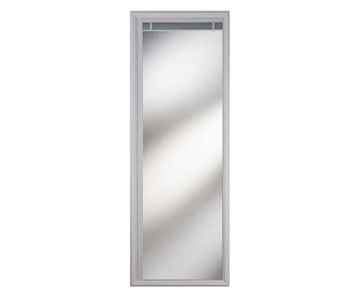 ODL Light-Touch Enclosed Blinds Low-E Door Glass 22 in. x 64 in. x 1 in. with White Frame