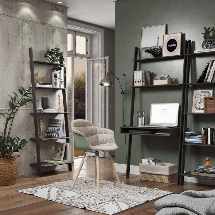 33-inch W Ladder Style Desk and Wall Shelf Unit