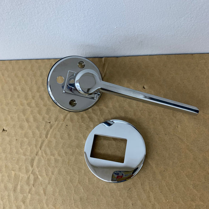 New Jersey Passage Door Lever Set - Left Hand, Polished Chrome 1001NSYMRS