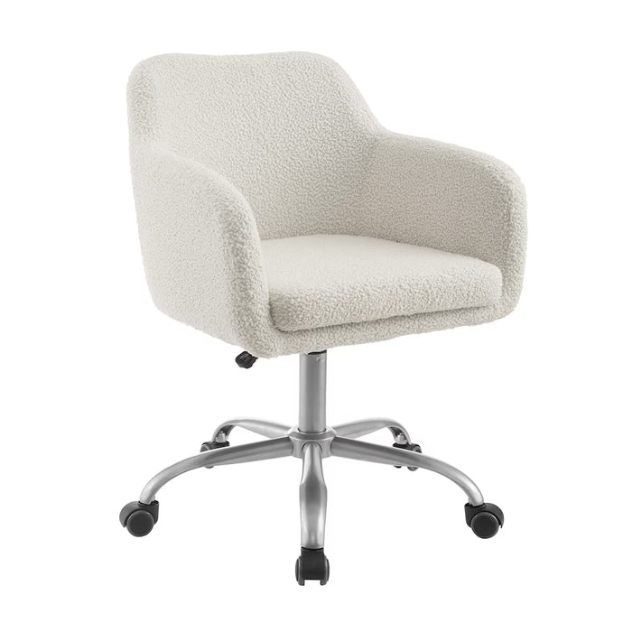 Ryder Office Chair Natural Faux Sherpa