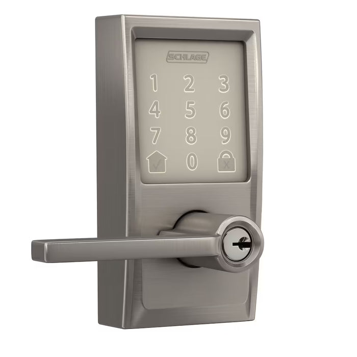 Schlage Encode Smart Lock Wifi Lever Century Satin Nickel