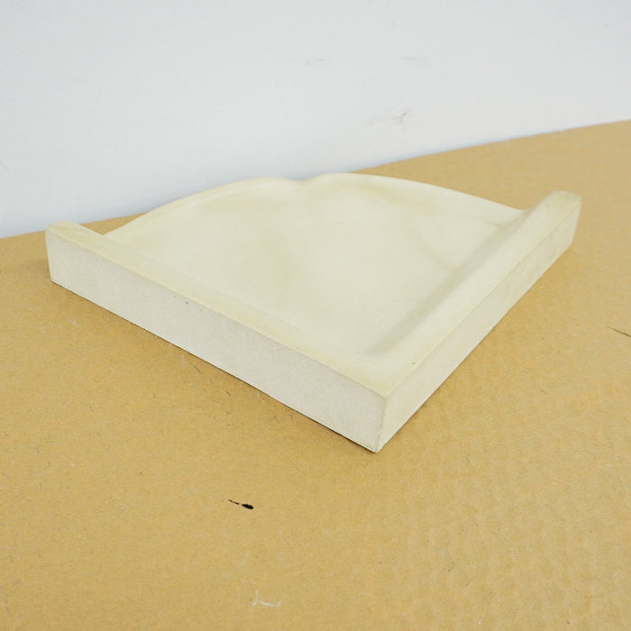 Porcelain Wall-Mount Corner Caddy in Chiaro Grey