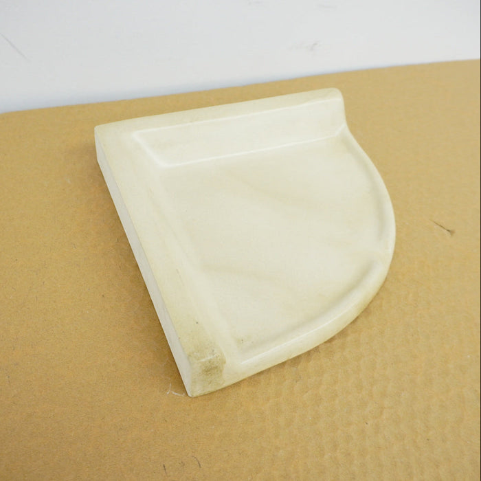 Porcelain Wall-Mount Corner Caddy in Chiaro Grey