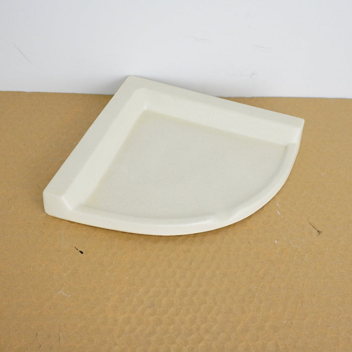 Porcelain Wall-Mount Corner Caddy in Crema