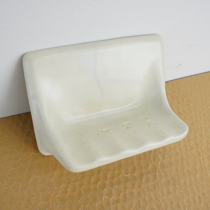 Porcelain Wall-Mount Soap Dish in Blanco White