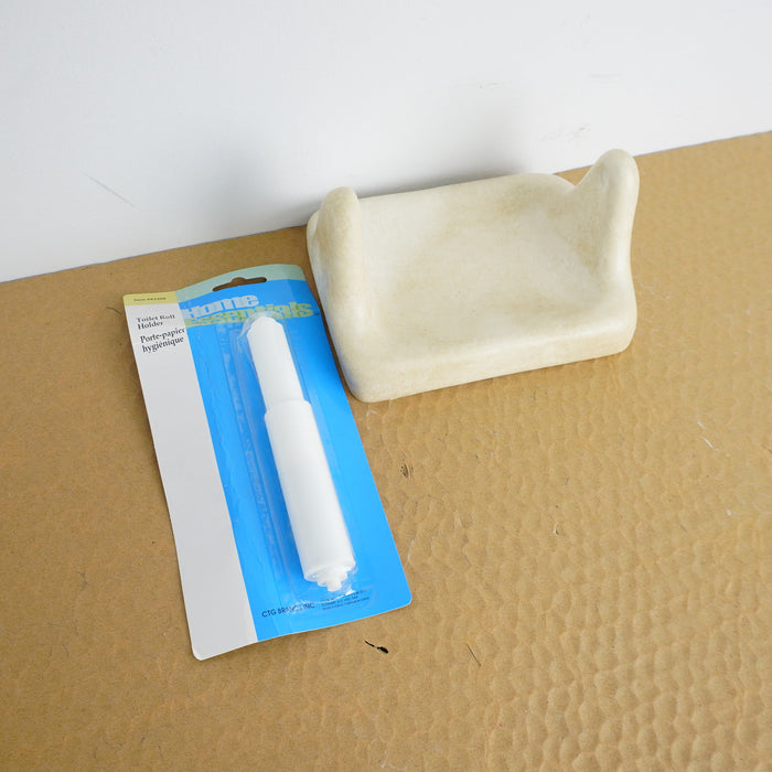 Porcelain Wall-Mount Toilet Paper Holder in Chiaro Beige