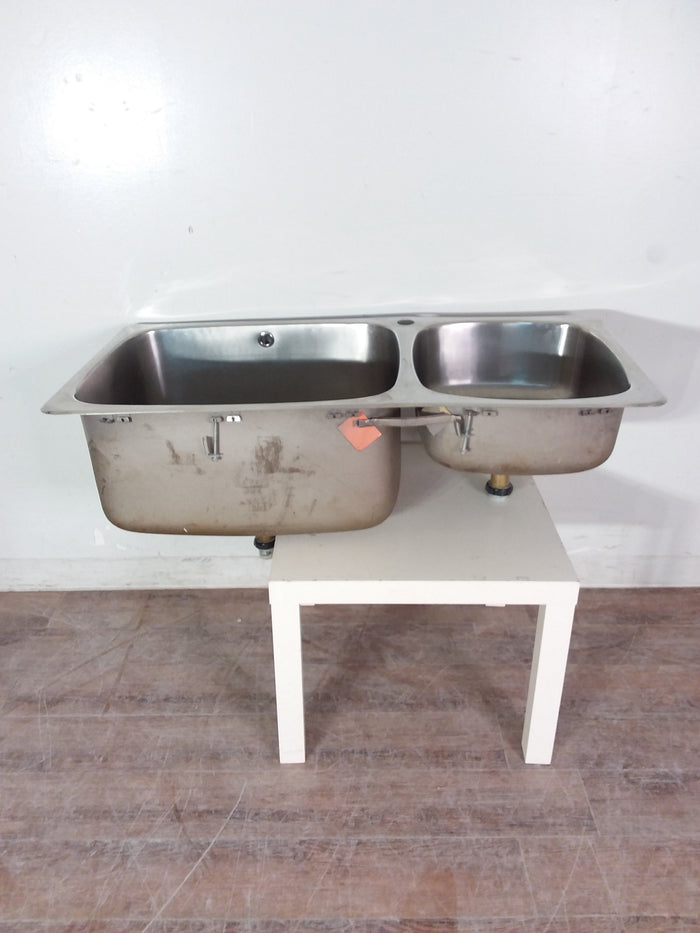 41 5/8" Wide Double Bowl Stainless Steel Sink