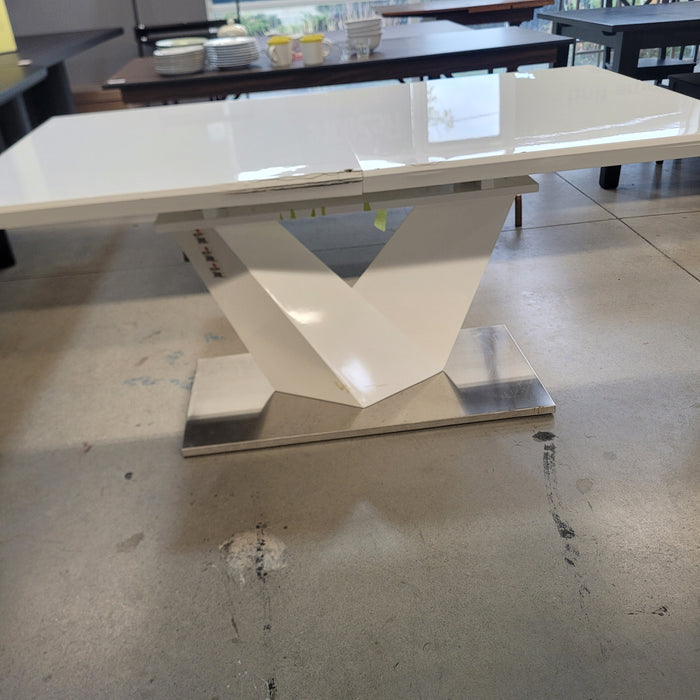 63"W Dining Table in White Melamine