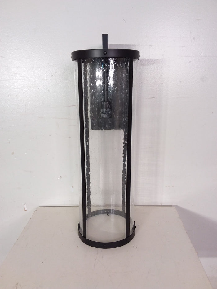 Black & Cylindrical Glass Exterior Wall Light