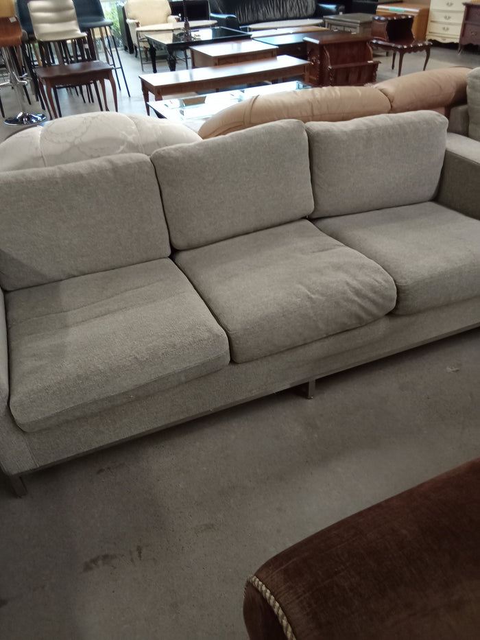 82"W Grey 3-Seat Sofa