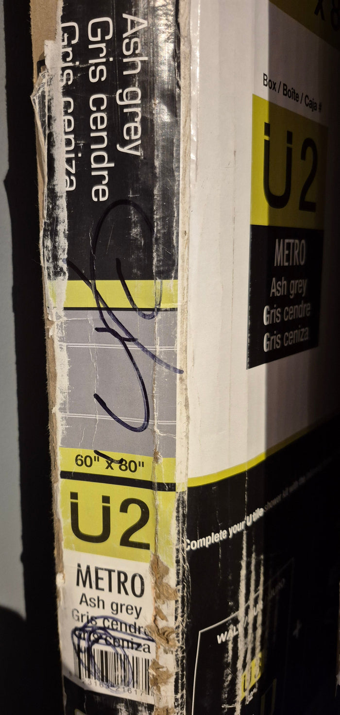 Utile 60"L x 80"H Single Back Shower Wall Panel in Metro Ash Grey