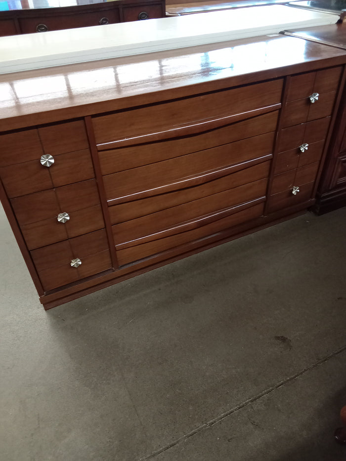 56"W 9-Drawer Wooden Dresser