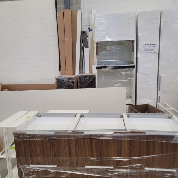 White and Walnut Kitchen