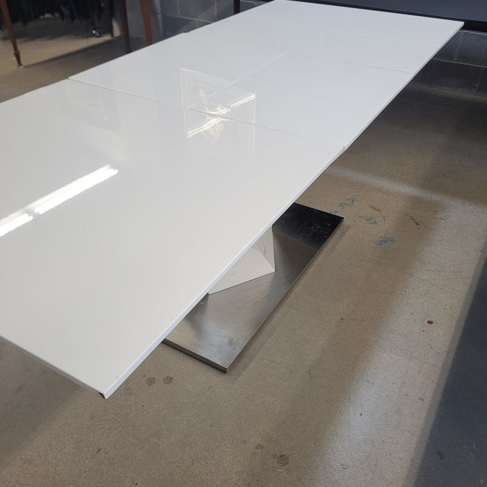 63"W Dining Table in White Melamine