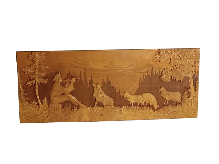 Vintage Wood Carving Slovaika Folk Art