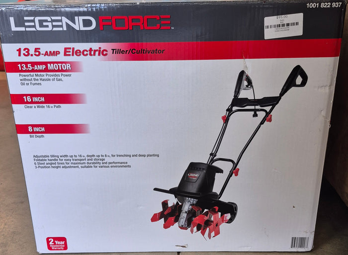 Legend Force 16-inch 13.5 Amp Corded Electric Tiller/Cultivator
