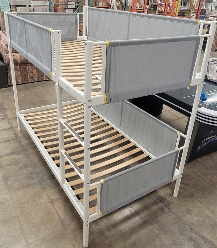 Bunk Bed With White Metal Frame
