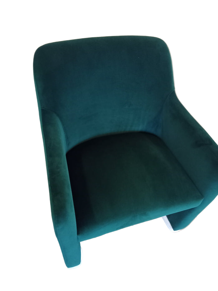25.5"W Green Velvet Brand New Chair
