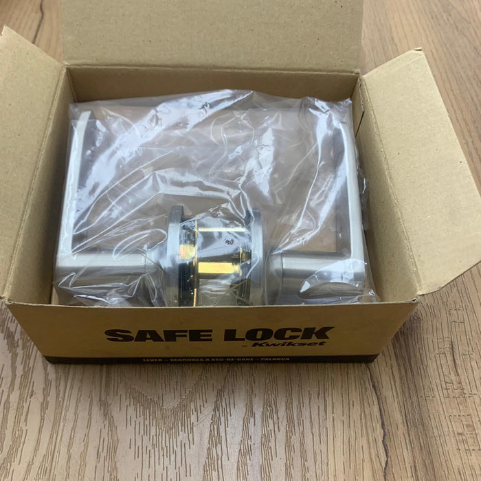 Safe Lock SL1000WI Winston Passage Door Lever Set in Satin Nickel