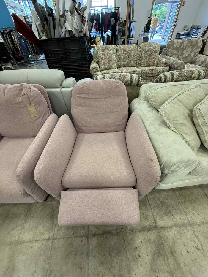 Pinkish-Mauve Fabric Recliner