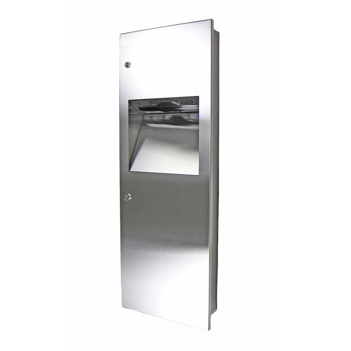 Recessed Paper Towel Dispenser/Disposal Combo