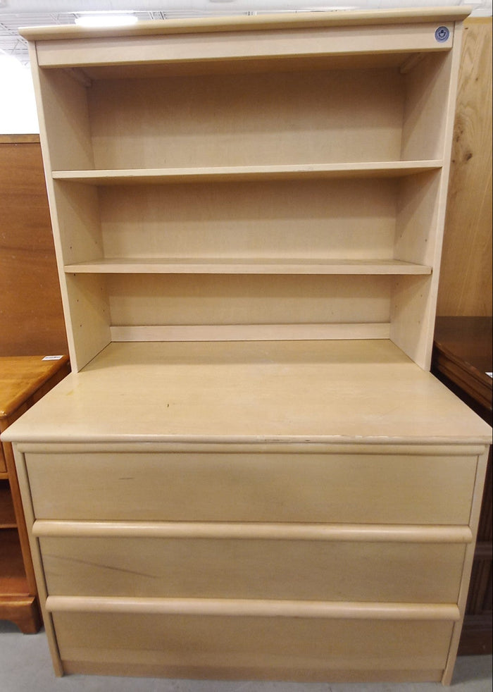 Beige Bookcase with Dresser