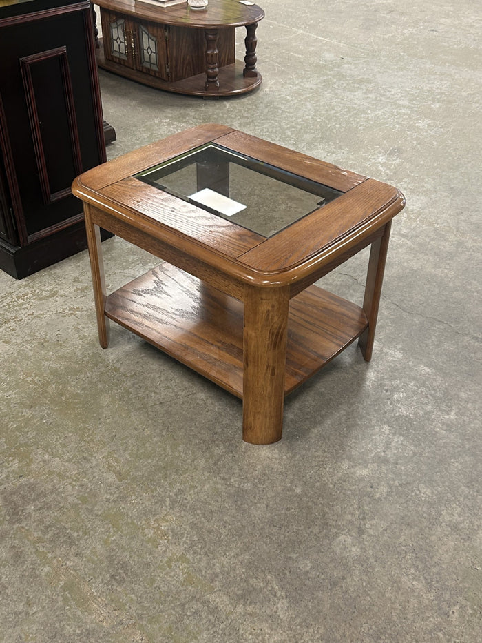 Glass Insert Side Table