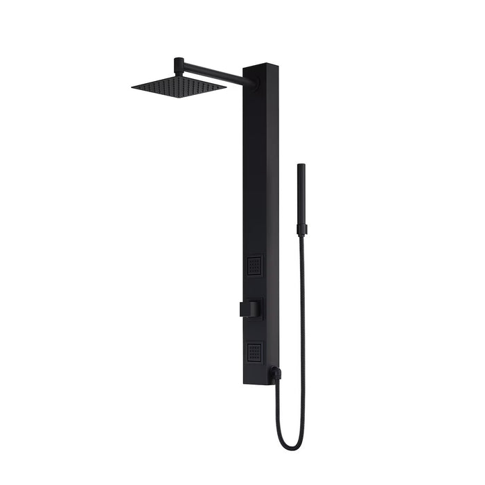 Vigo Orchid 39" 2-Jet High Pressure Shower Panel System (Matte Black)