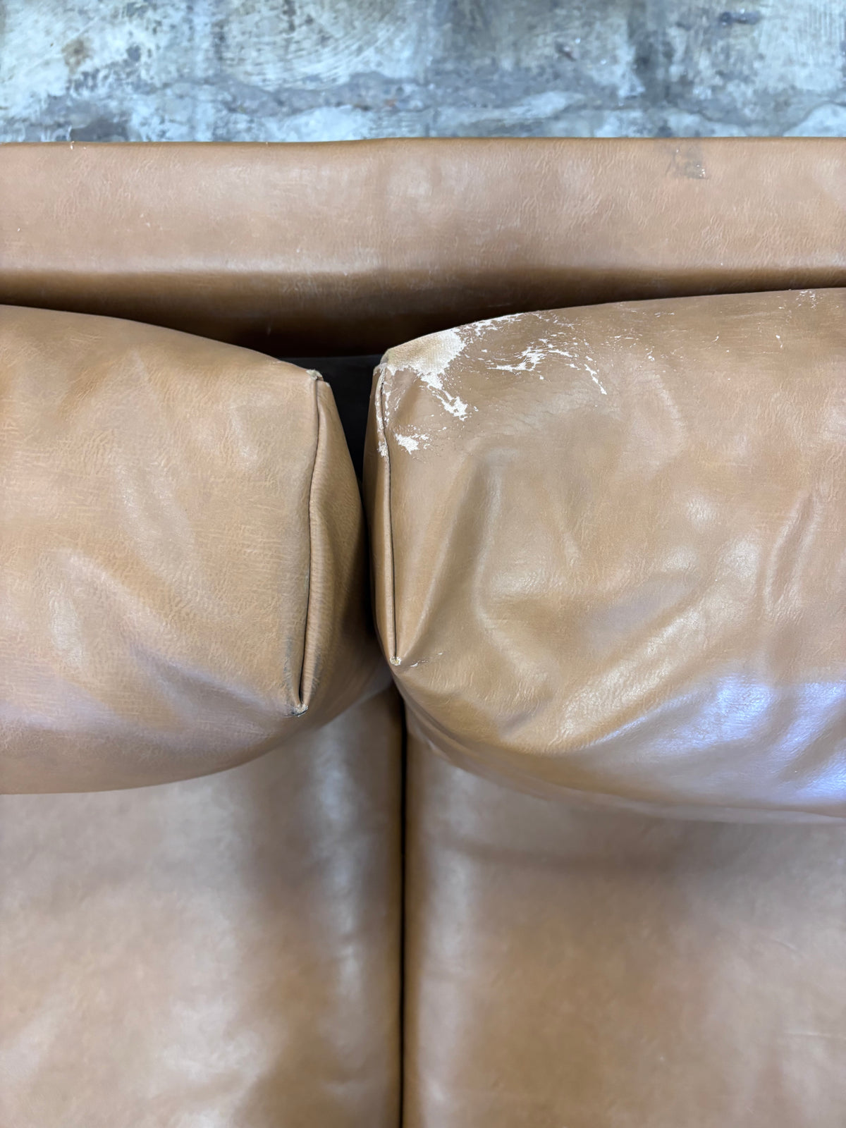 Modern Camel Leather Sofa