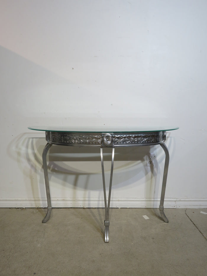 Console Table with Glass Top