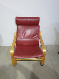 Red Leather Lounge Chair