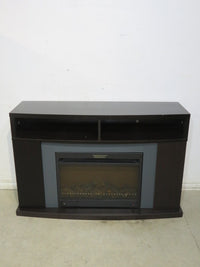 Dark Mantel with Electric Fireplace