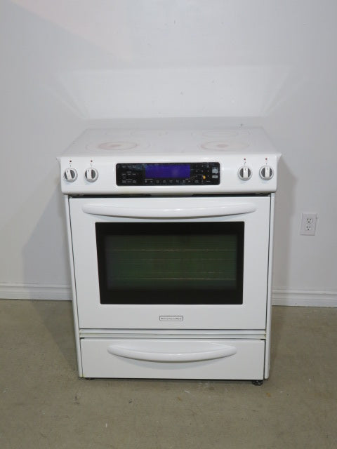 White KitchenAid Electric Range