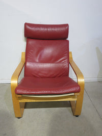 Red Leather Lounge Chair