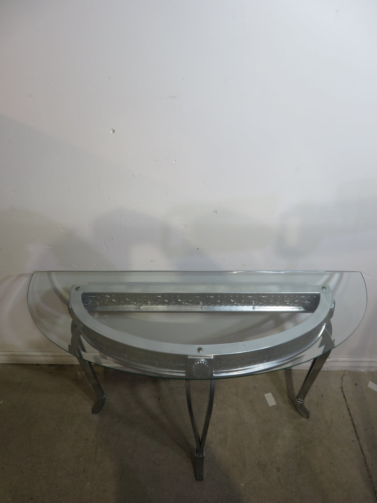 Console Table with Glass Top