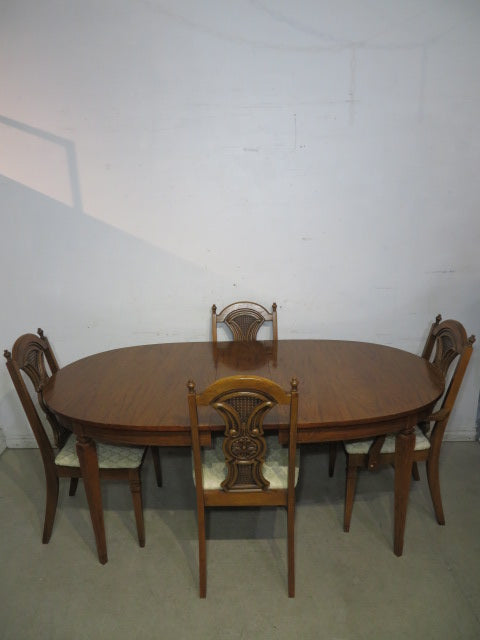 Hardwood Dining Set with 4 Chairs