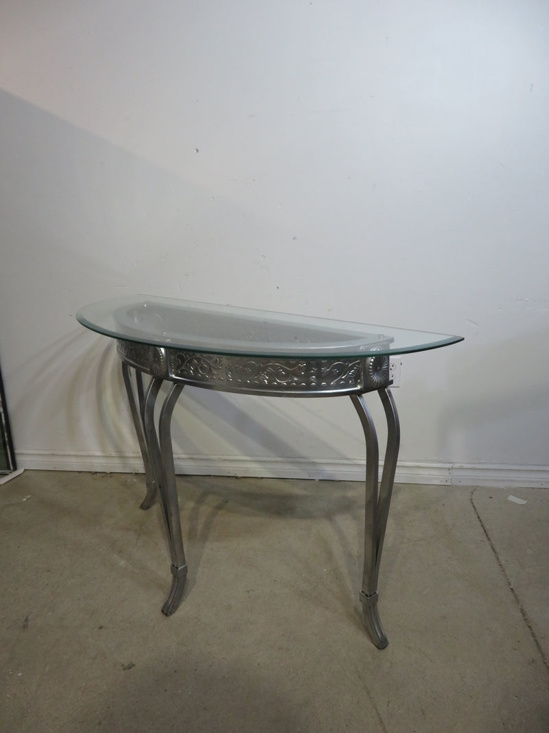 Console Table with Glass Top