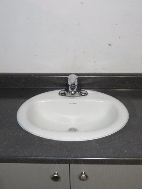 45.5" x 23" Silver Bathroom Vanity