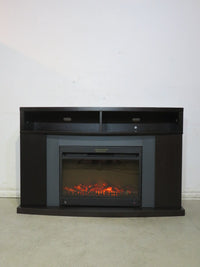 Dark Mantel with Electric Fireplace