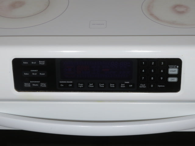 White KitchenAid Electric Range
