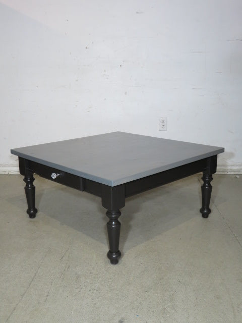Grey Refinished Wooden Coffee Table