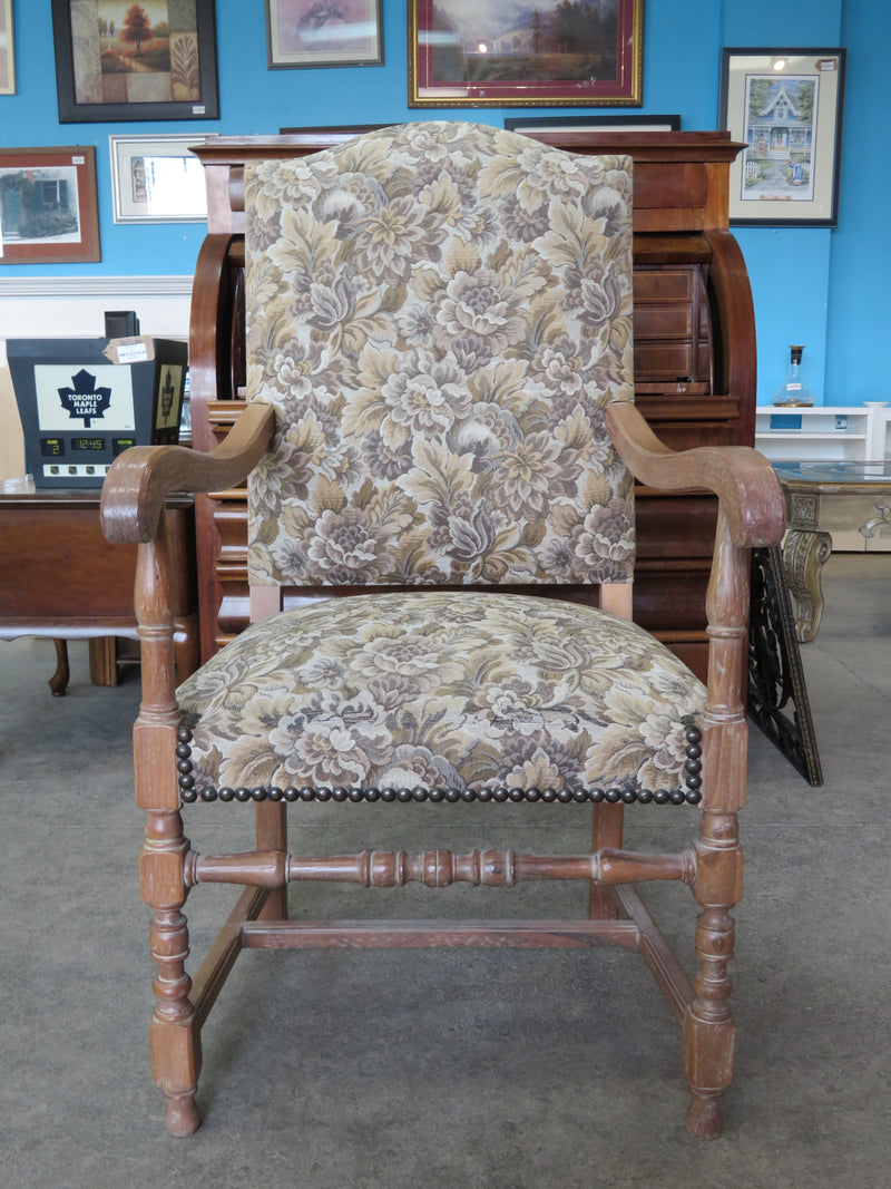 Large Floral Pattern Armchair